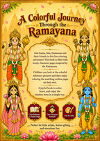 Ramayana Coloring Book for Kids - (10 Characters)