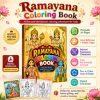 Ramayana Coloring Book for Kids - (10 Characters)