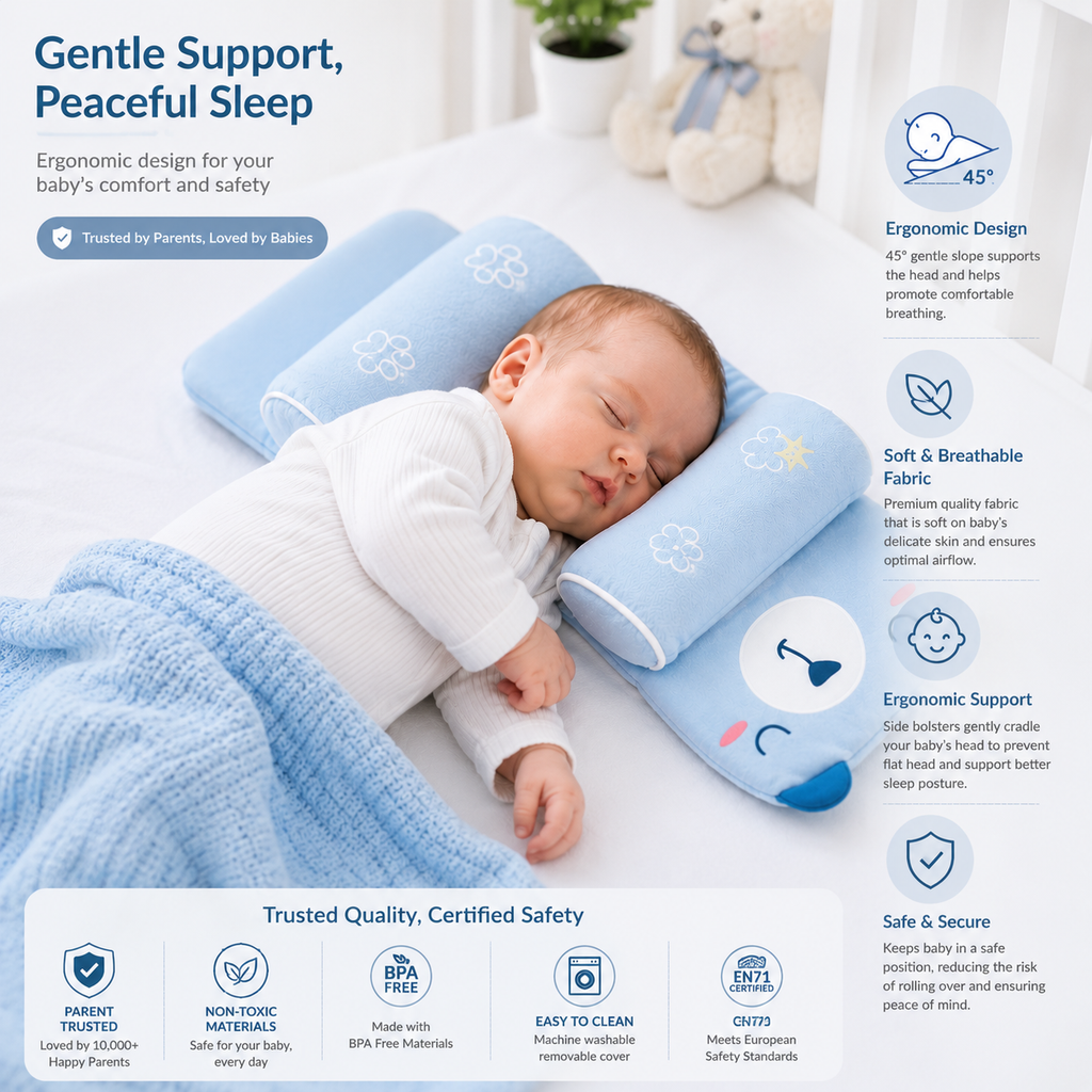 Baby Head Support Pillows for peaceful Sleep