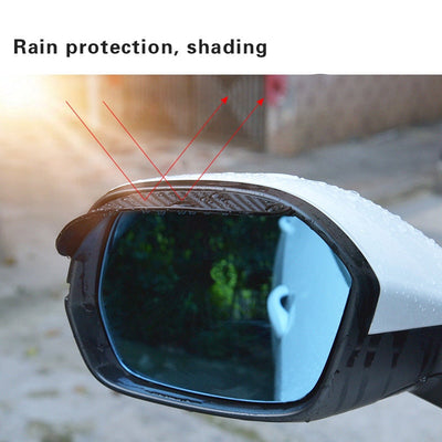 2Pcs Car Rear View Mirror Rain Eyebrow Visor